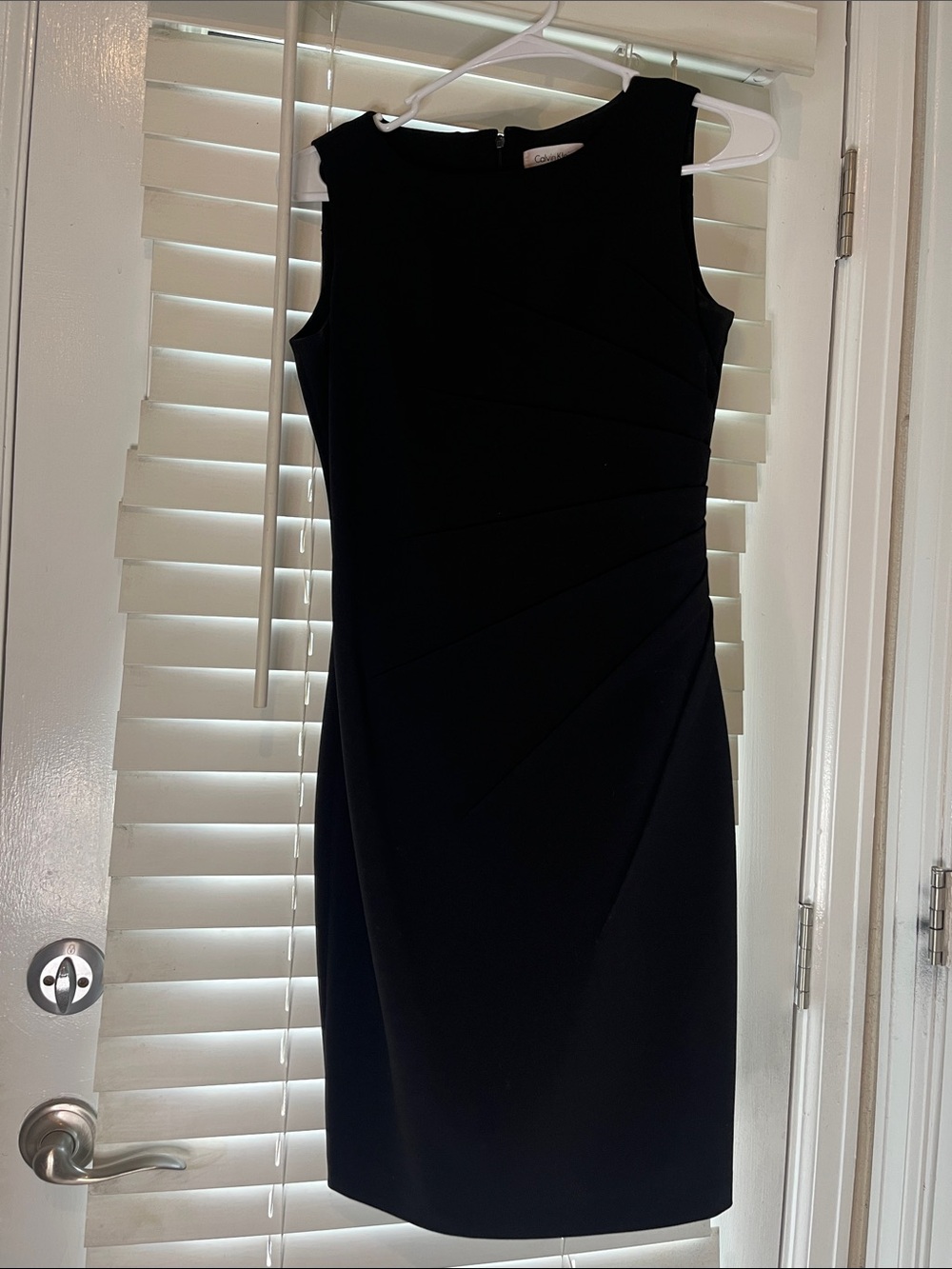 Calvin Klein Black Sleeveless Midi Sheath Dress